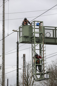 Pressetermin zu den Arbeiten am Elektronischen Stellwerk in Köln