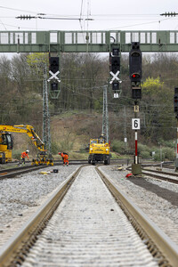 Pressetermin zu den Arbeiten am Elektronischen Stellwerk in Köln