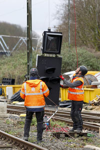 Pressetermin zu den Arbeiten am Elektronischen Stellwerk in Köln