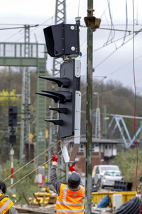 Pressetermin zu den Arbeiten am Elektronischen Stellwerk in Köln