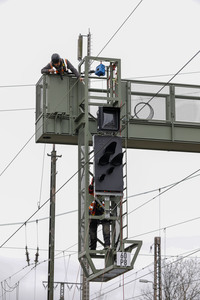 Pressetermin zu den Arbeiten am Elektronischen Stellwerk in Köln