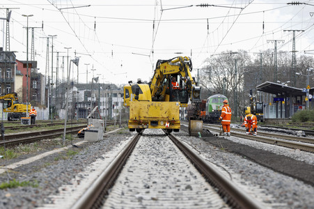 Pressetermin zu den Arbeiten am Elektronischen Stellwerk in Köln