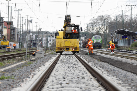 Pressetermin zu den Arbeiten am Elektronischen Stellwerk in Köln
