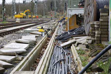 Pressetermin zu den Arbeiten am Elektronischen Stellwerk in Köln