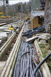 Pressetermin zu den Arbeiten am Elektronischen Stellwerk in Köln