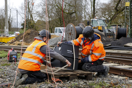 Pressetermin zu den Arbeiten am Elektronischen Stellwerk in Köln