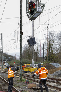 Pressetermin zu den Arbeiten am Elektronischen Stellwerk in Köln