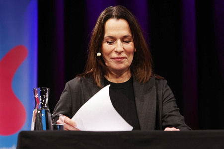 Maren Kroymann und Anne Will  auf der lit.Cologne 2024 in Köln