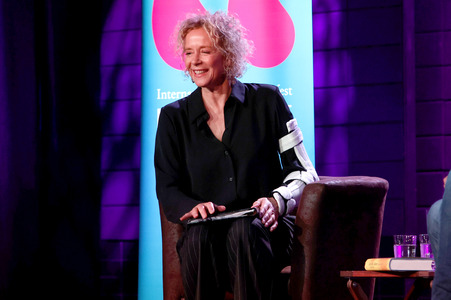 Katja Riemann und Harald Welzer auf der lit.Cologne 2024 in Köln