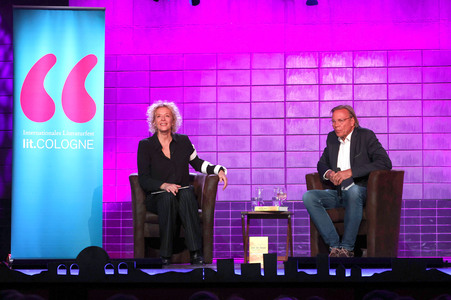 Katja Riemann und Harald Welzer auf der lit.Cologne 2024 in Köln