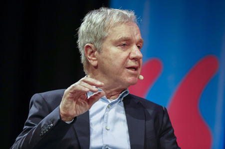 Joschka Fischer und Herfried Münkler auf der lit.Cologne 2024