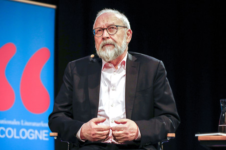 Joschka Fischer und Herfried Münkler auf der lit.Cologne 2024