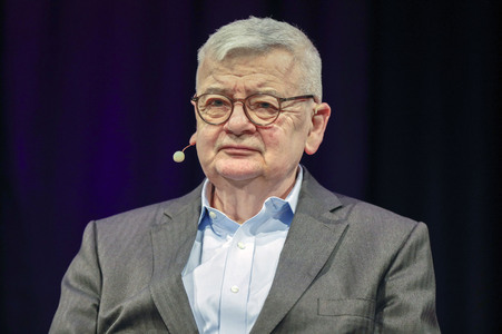 Joschka Fischer und Herfried Münkler auf der lit.Cologne 2024