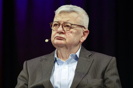 Joschka Fischer und Herfried Münkler auf der lit.Cologne 2024