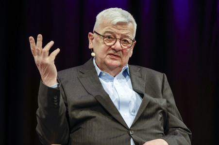 Joschka Fischer und Herfried Münkler auf der lit.Cologne 2024
