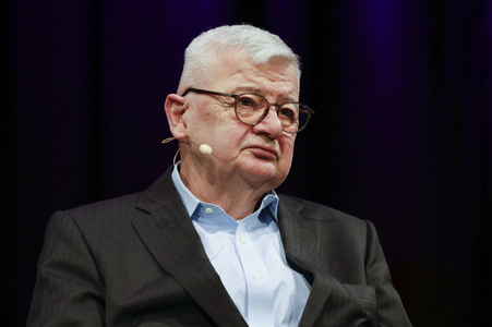 Joschka Fischer und Herfried Münkler auf der lit.Cologne 2024