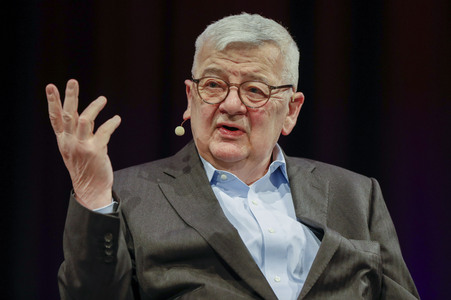 Joschka Fischer und Herfried Münkler auf der lit.Cologne 2024