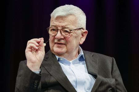 Joschka Fischer und Herfried Münkler auf der lit.Cologne 2024