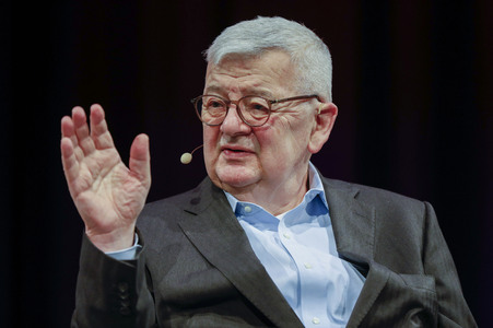 Joschka Fischer und Herfried Münkler auf der lit.Cologne 2024