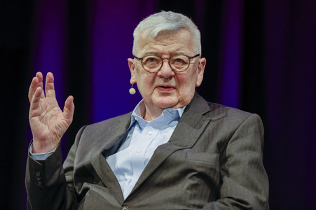 Joschka Fischer und Herfried Münkler auf der lit.Cologne 2024
