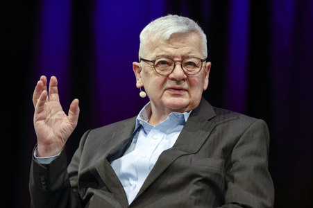 Joschka Fischer und Herfried Münkler auf der lit.Cologne 2024