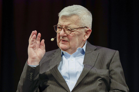 Joschka Fischer und Herfried Münkler auf der lit.Cologne 2024