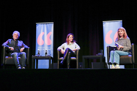 Frank Schätzing und Florence Gaub auf der lit.Cologne 2024 in Köln