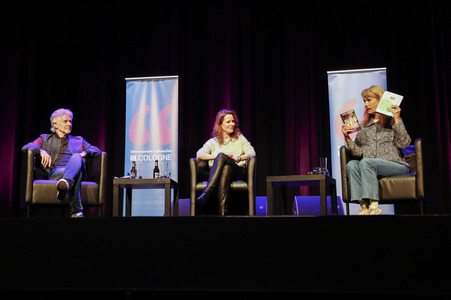 Frank Schätzing und Florence Gaub auf der lit.Cologne 2024 in Köln