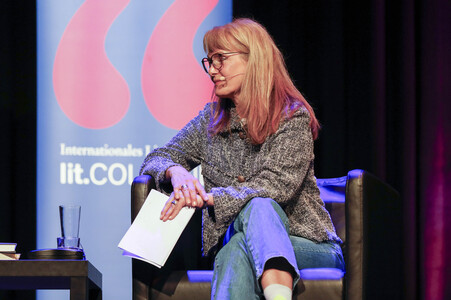 Frank Schätzing und Florence Gaub auf der lit.Cologne 2024 in Köln