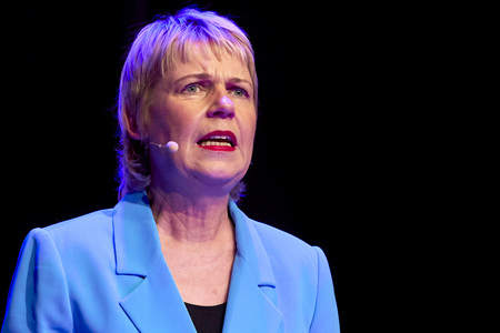 Cordula Stratmann und Bjarne Mädel auf der lit.Cologne 2024 in Köln