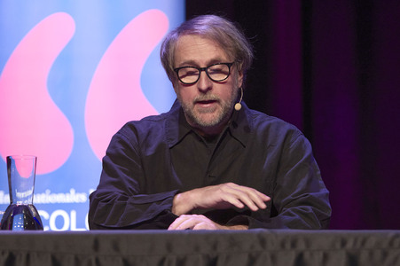 Cordula Stratmann und Bjarne Mädel auf der lit.Cologne 2024 in Köln