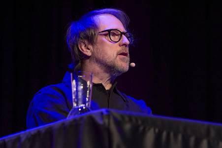 Cordula Stratmann und Bjarne Mädel auf der lit.Cologne 2024 in Köln