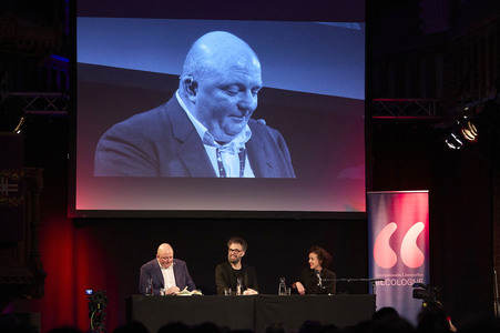 Jan Schomburg und Maria Schrader auf der lit.Cologne 2024 in Köln