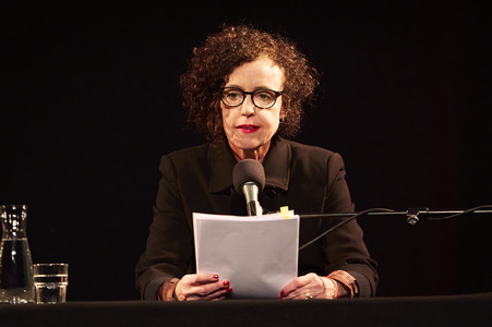 Jan Schomburg und Maria Schrader auf der lit.Cologne 2024 in Köln