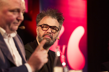 Jan Schomburg und Maria Schrader auf der lit.Cologne 2024 in Köln
