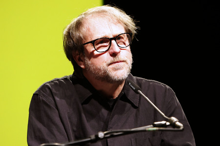 Bjarne Mädel, Angelika Richter und Matthias Brandt auf der lit.Cologne 2024 in Köln