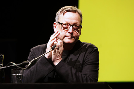 Bjarne Mädel, Angelika Richter und Matthias Brandt auf der lit.Cologne 2024 in Köln
