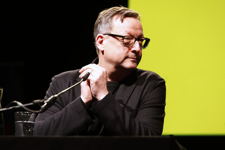 Bjarne Mädel, Angelika Richter und Matthias Brandt auf der lit.Cologne 2024 in Köln