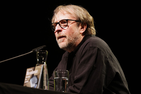 Bjarne Mädel, Angelika Richter und Matthias Brandt auf der lit.Cologne 2024 in Köln