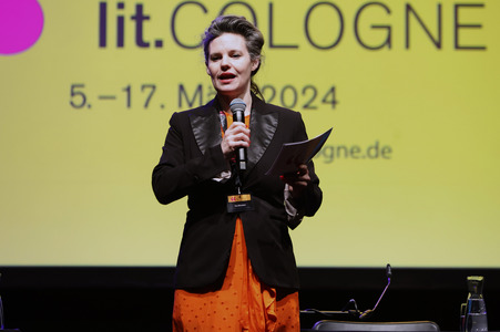 Annette Frier und Michael Kessler auf der lit.Cologne 2024 in Köln