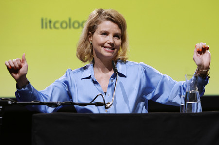 Annette Frier und Michael Kessler auf der lit.Cologne 2024 in Köln