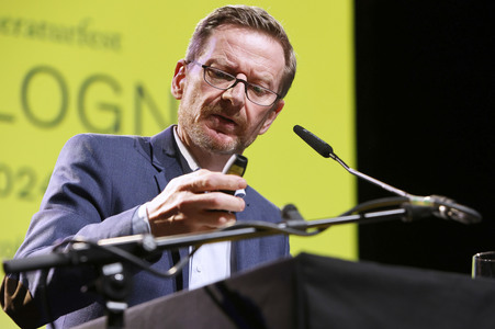 Annette Frier und Michael Kessler auf der lit.Cologne 2024 in Köln