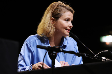 Annette Frier und Michael Kessler auf der lit.Cologne 2024 in Köln
