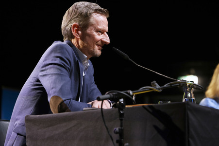 Annette Frier und Michael Kessler auf der lit.Cologne 2024 in Köln