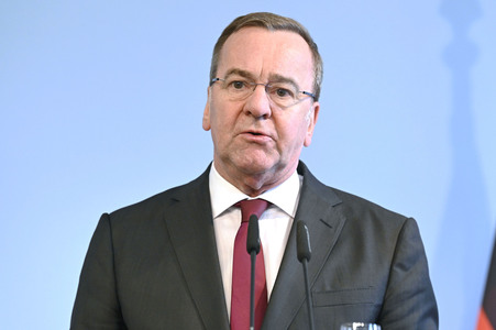 Pressekonferenz mit Sebastien Lecornu und Boris Pistorius in Berlin