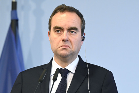 Pressekonferenz mit Sebastien Lecornu und Boris Pistorius in Berlin