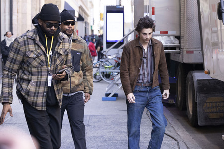 Dreharbeiten 'A Complete Unknown' in New York