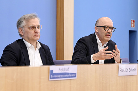 Bundespressekonferenz Gemeinschaftsdiagnose der Wirtschaftsforschungsinstitute Frühjahr 2024 in Berlin