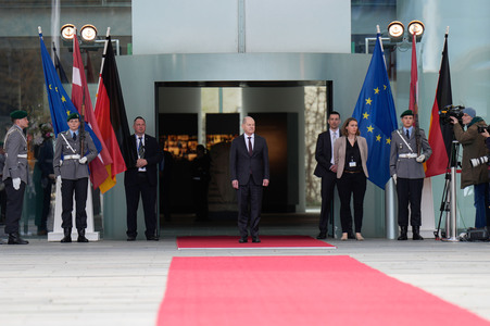Empfang der Ministerpräsidentin von Lettland in Berlin