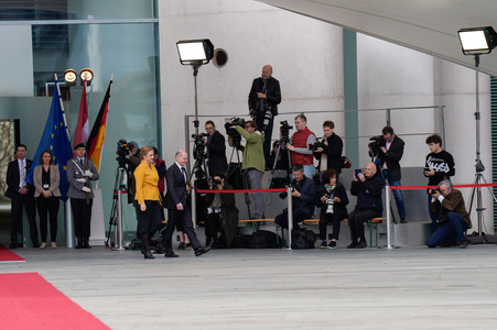 Empfang der Ministerpräsidentin von Lettland in Berlin